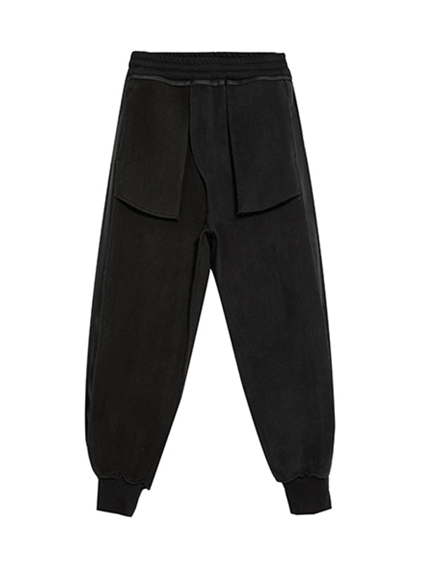 Casual Loose Drawstring High-Waisted Pants