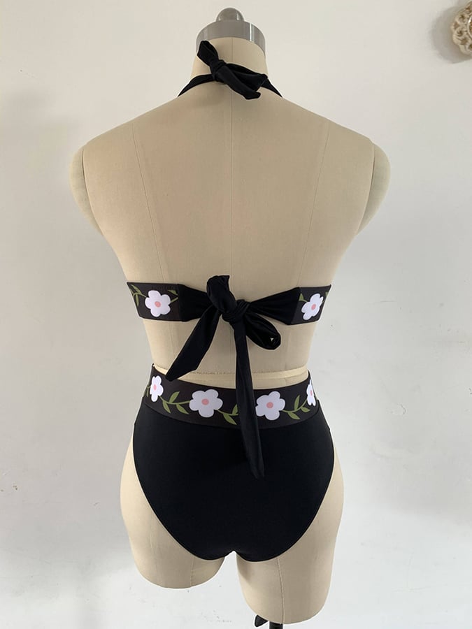 Women's Floral Design Sexy Casual Resort Split Swimsuit (With Breast Pads)