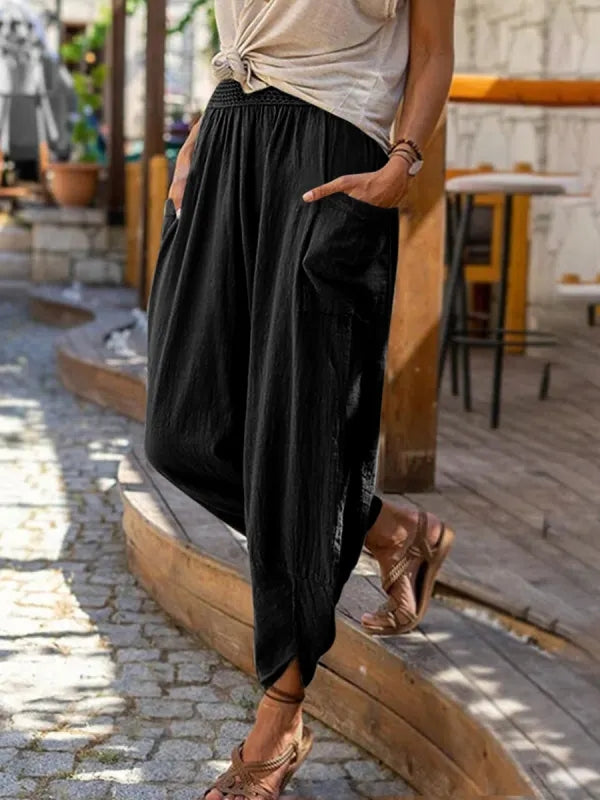 Casual Thin Cropped Harem Pants