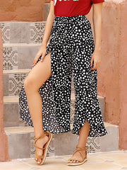 Original Split-Front Printed Wide Legs Pants