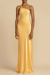 Aurelia Asymmetrical one-shoulder Maxi Gown