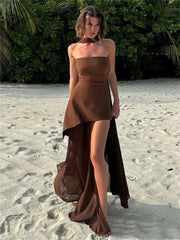 Elegant Backless Slim Fit Party Dress