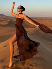 Elegant Backless Slim Fit Party Dress
