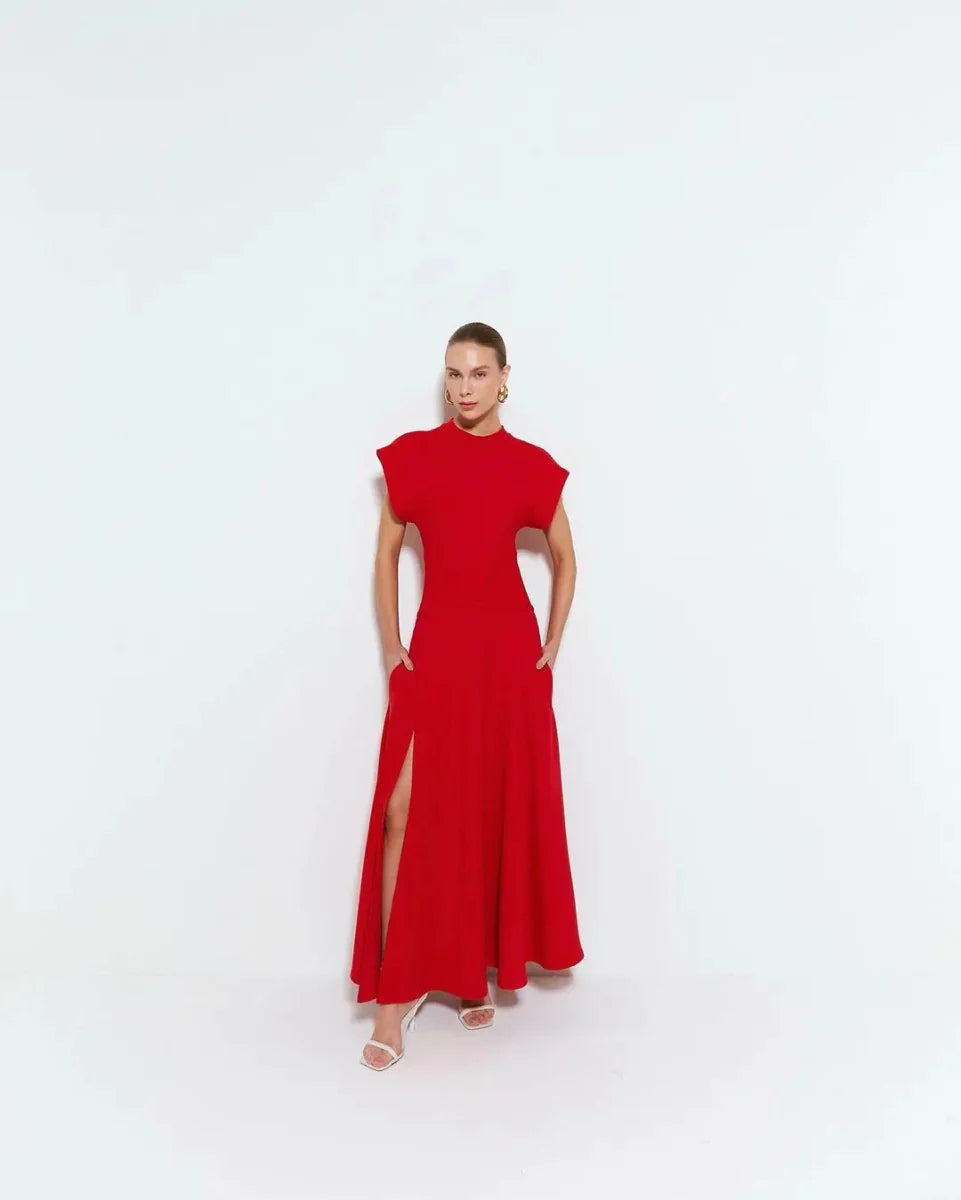 Elegant High-Waist Long Dress