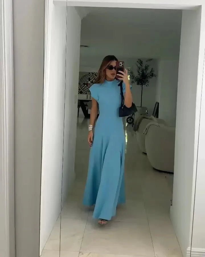 Elegant High-Waist Long Dress