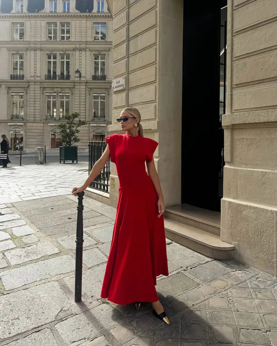 Elegant High-Waist Long Dress
