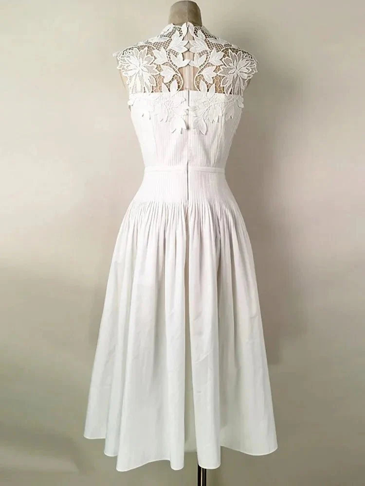 Elegant Sleeveless High Waist Dress