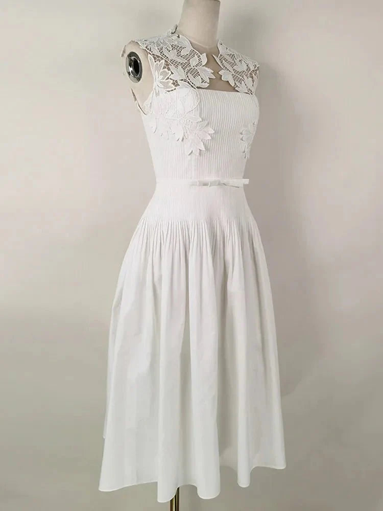 Elegant Sleeveless High Waist Dress
