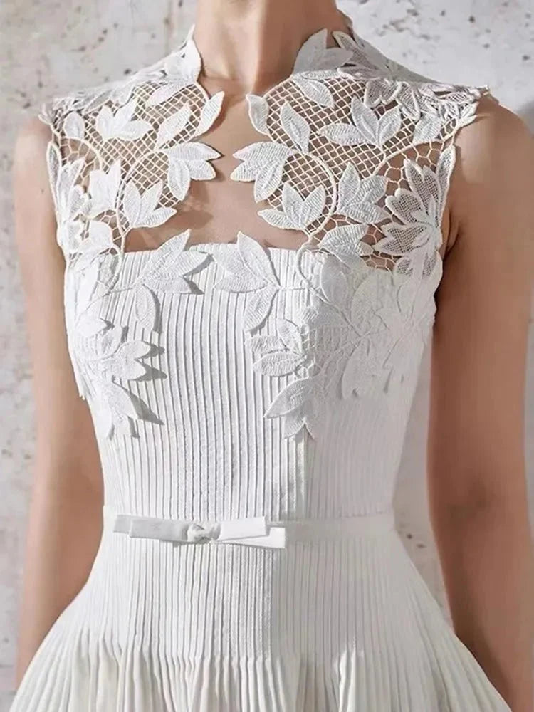 Elegant Sleeveless High Waist Dress