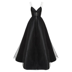 Elegant Spaghetti Strap Evening Long Dress