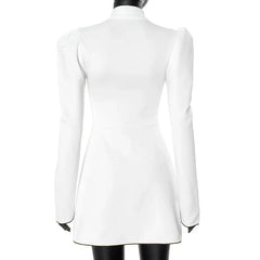Elegant Stand Collar Short Dress