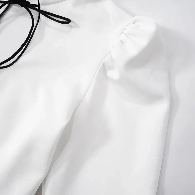 Elegant Stand Collar Short Dress