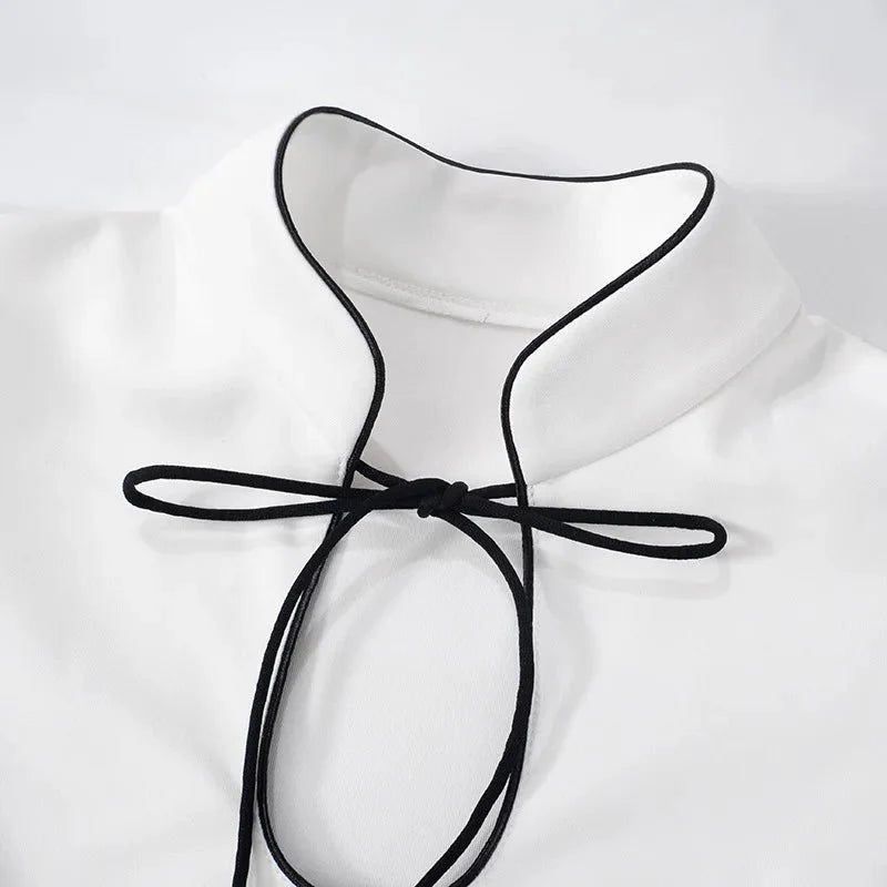 Elegant Stand Collar Short Dress