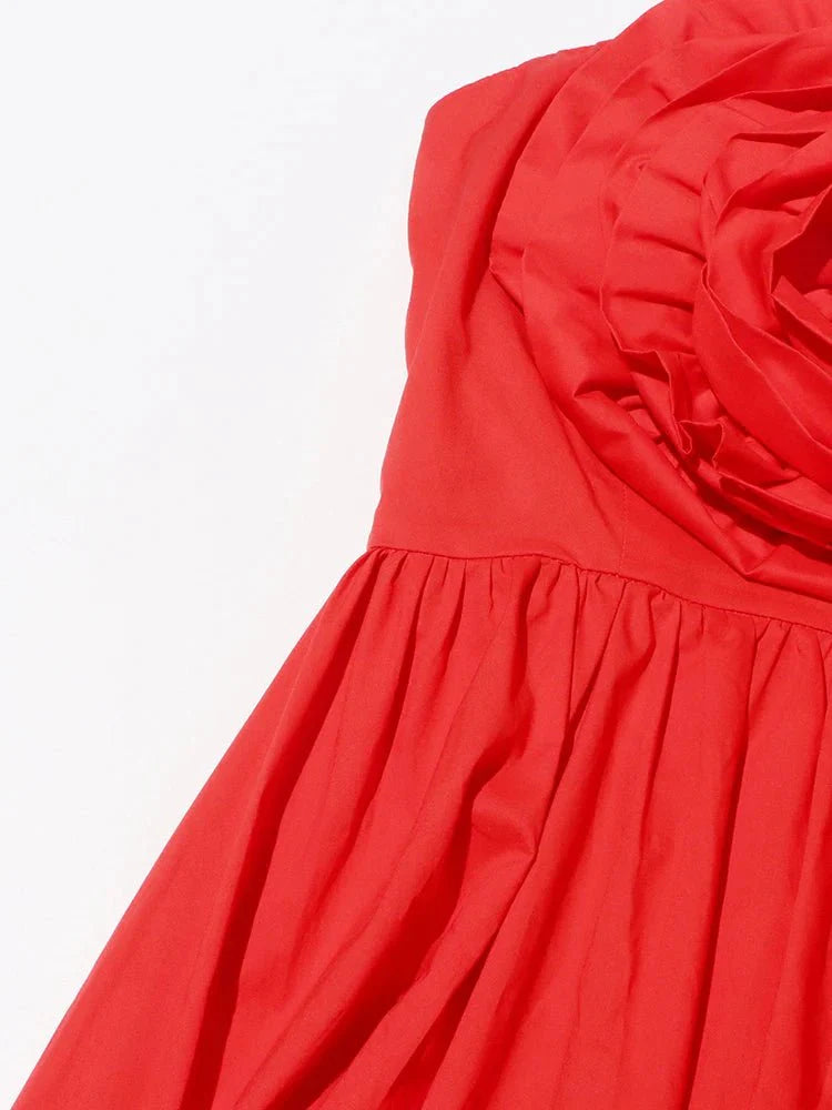 Elegant Strapless High Waist Long Dress