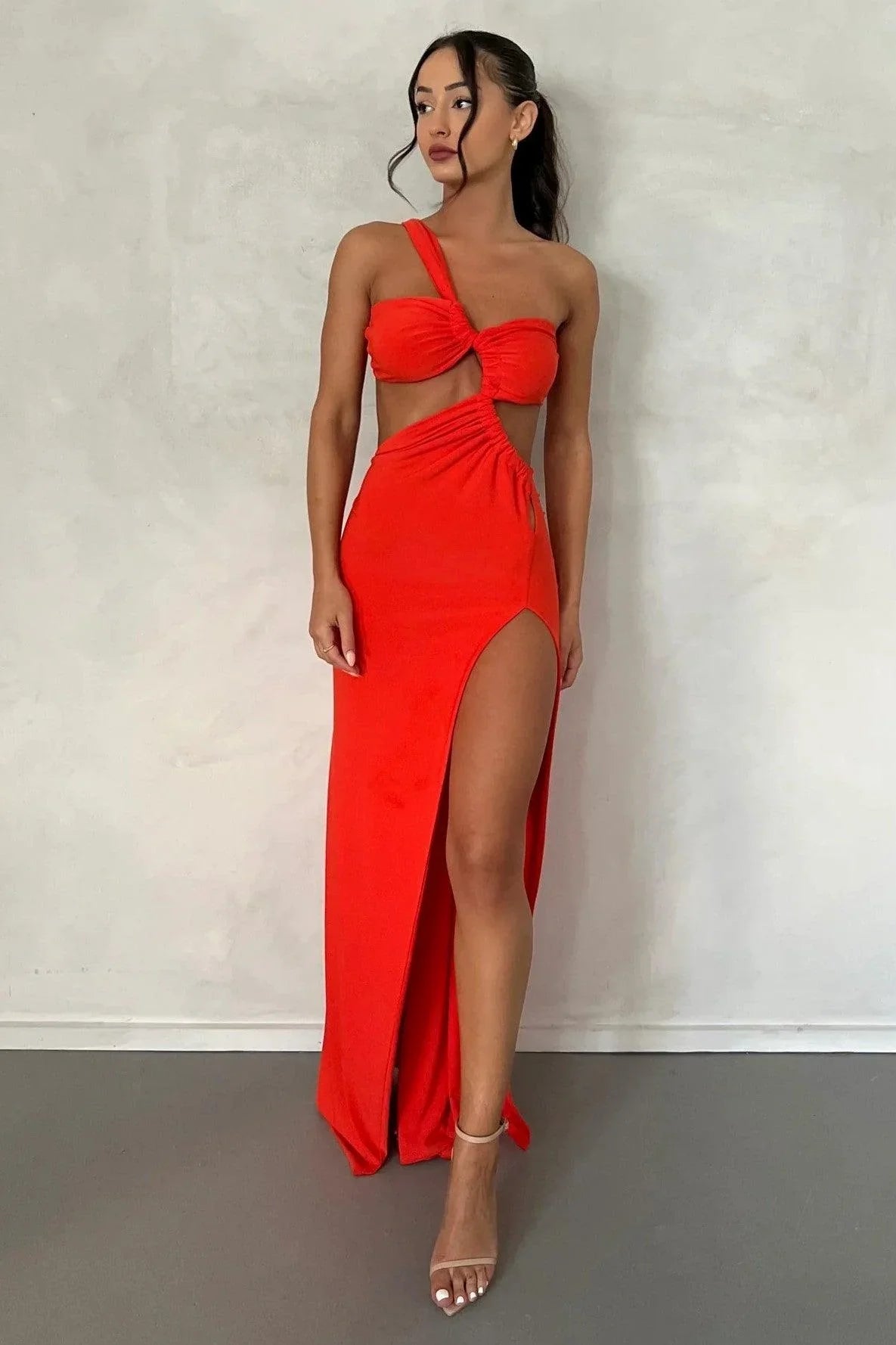 Eve - Sloping Shoulder Evening Gown