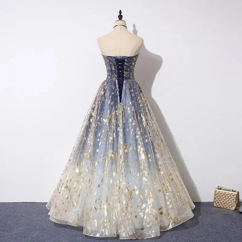 Evening Strapless A-line Formal Dress