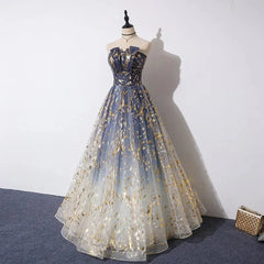 Evening Strapless A-line Formal Dress