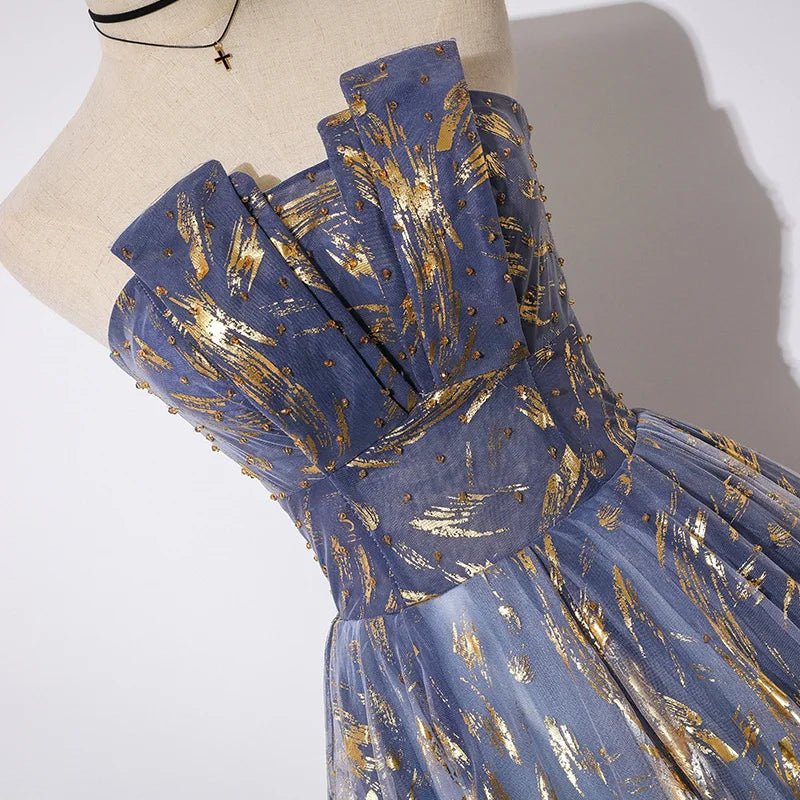 Evening Strapless A-line Formal Dress