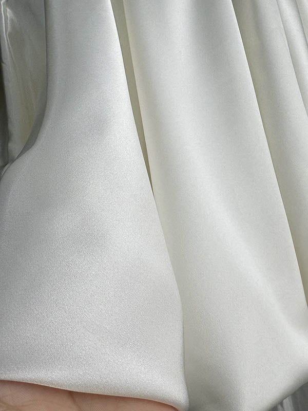 Elasticity Solid Color A-Line High Waisted Skirts Bottoms