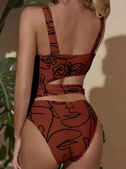 Women's Sexy Printed One-Piece Swimsuit