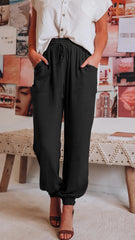 Women's Fashion Drawstring Elastic Waist Harlan Pants
