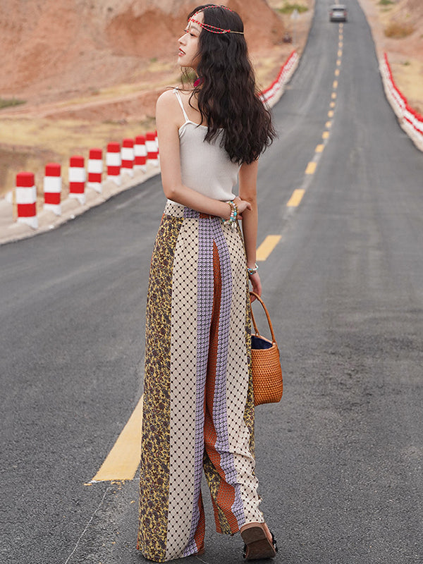 Bohemia Loose High Waisted Printed Pants