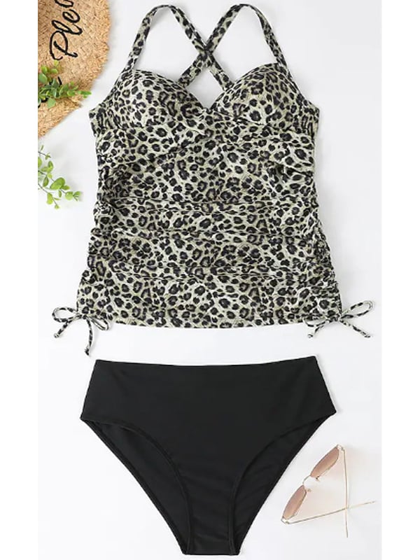 Women's Two-piece Leopard Print Slimming