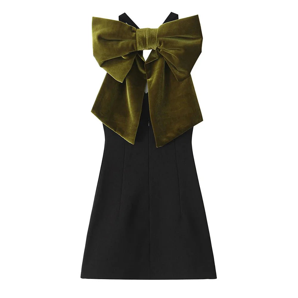 Fashion High Waist V-Neck Sleeveless Dress