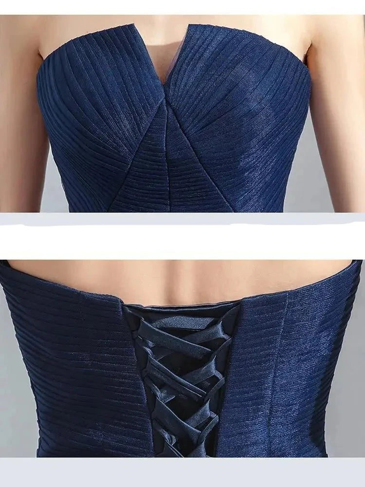 Gradient Strapless Long Evening Prom Formal Dresses
