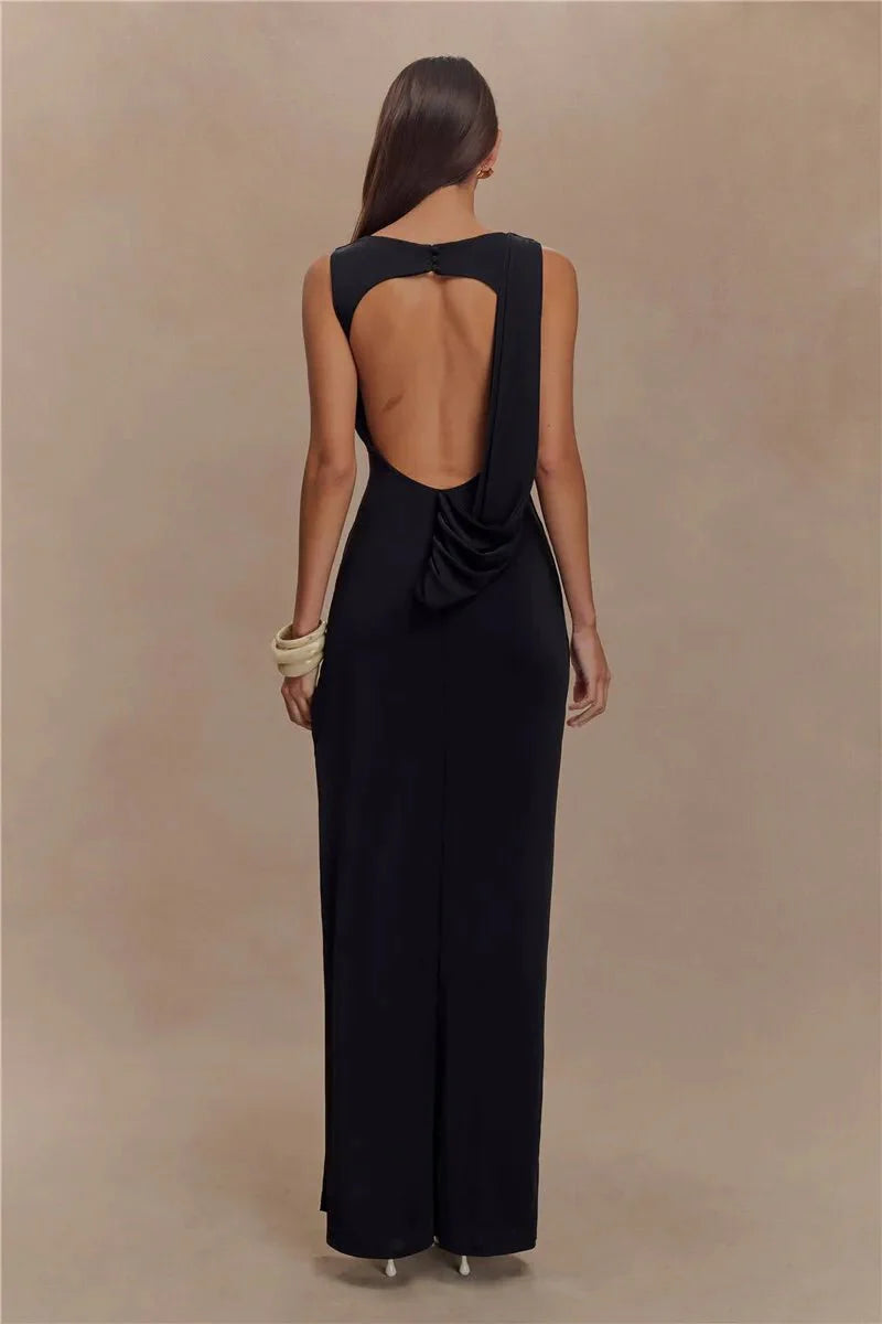 High Split Elegant Sleeveless Long Dress
