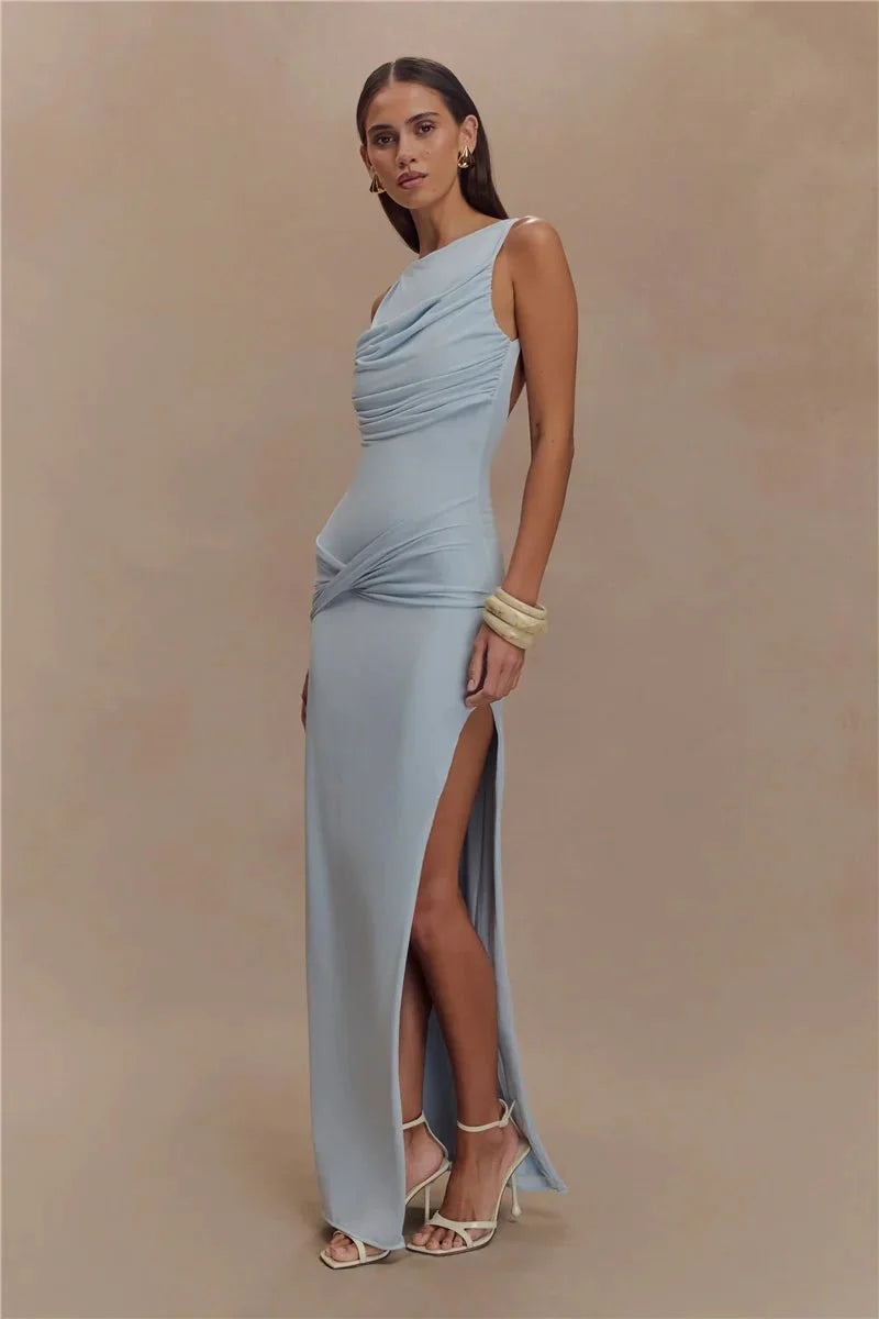 High Split Elegant Sleeveless Long Dress