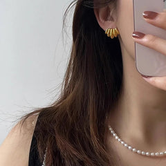 Geometric Shell Earrings