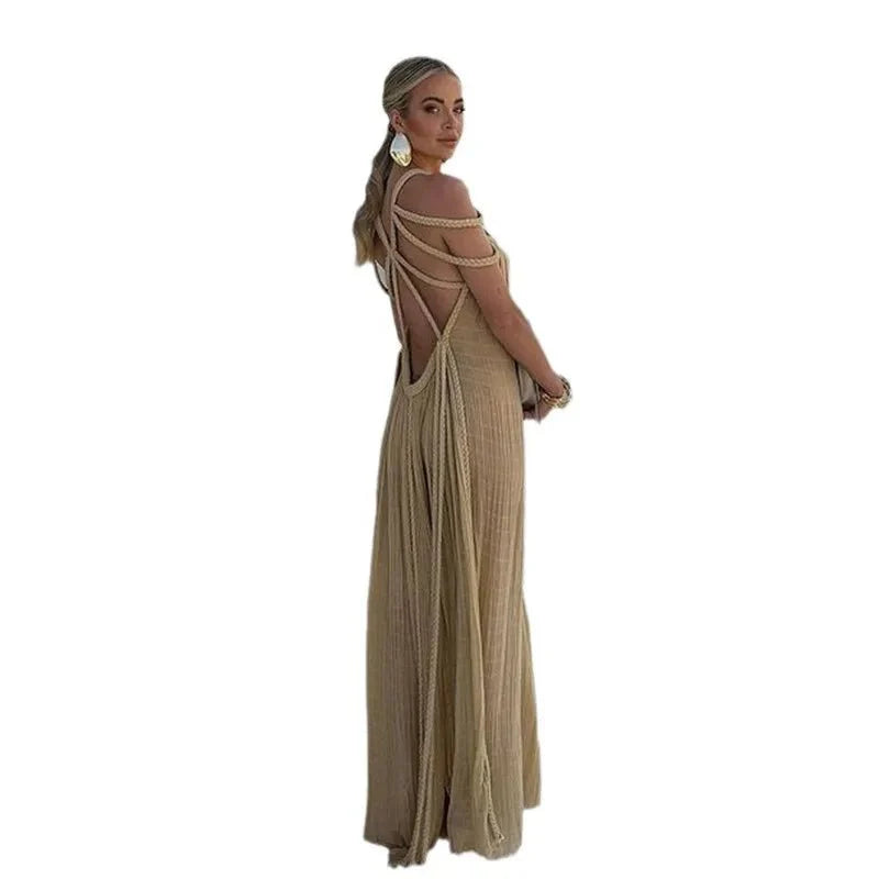Lace Up Hollow Out Long Evening Party Gowns