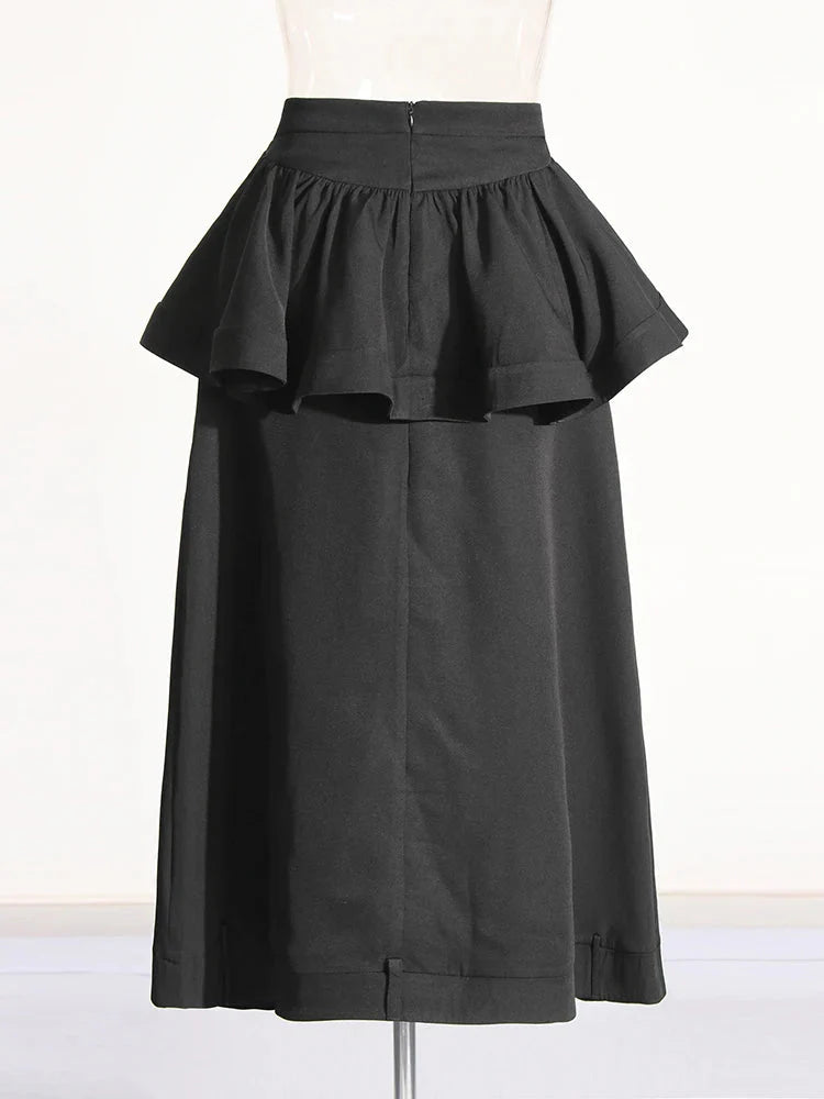 Long Sleeve Top & A-Line Skirt Set