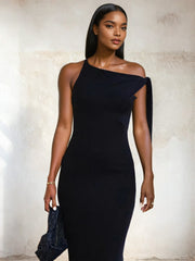 Maxikleid mit One-Shoulder-Träger