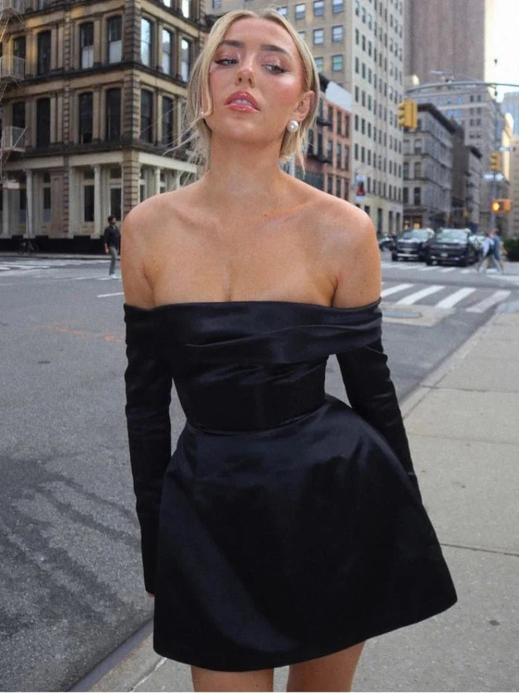 Off the Shoulder Party Evening Dress