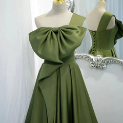 One Shoulder Big Bow-knot Prom Dress