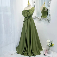One Shoulder Big Bow-knot Prom Dress
