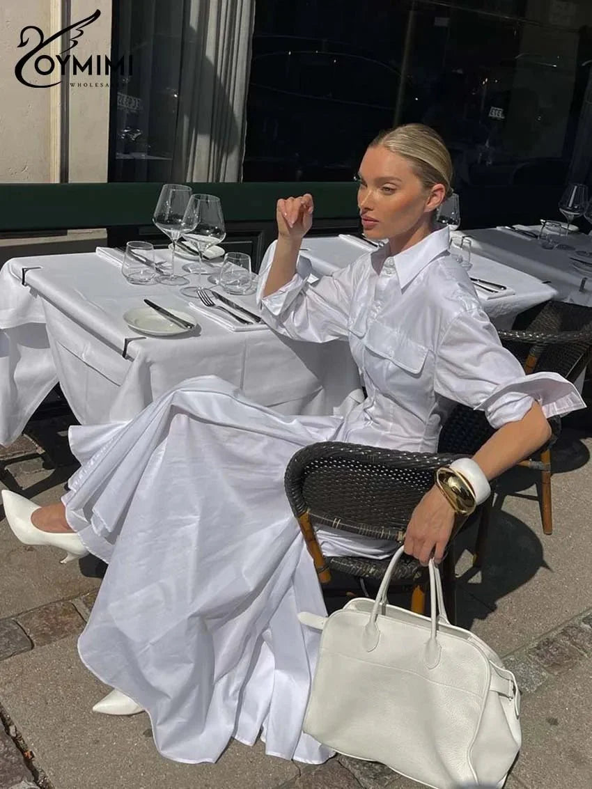 Pleated Three Quarter Sleeve Dress