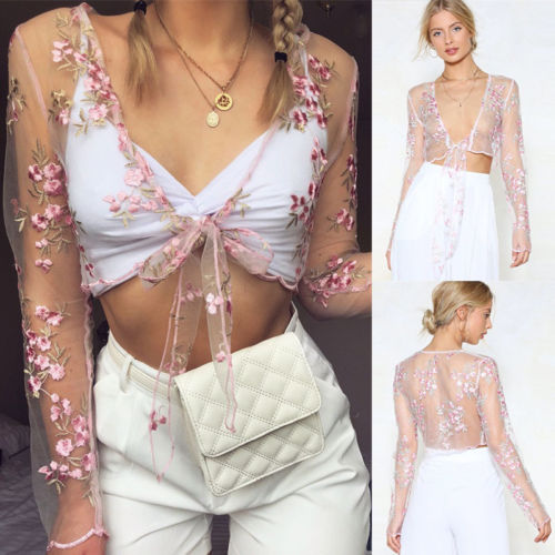 Lanna Mesh Tie Crop