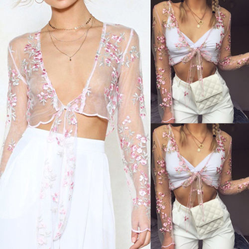 Lanna Mesh Tie Crop