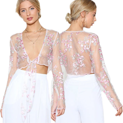 Lanna Mesh Tie Crop