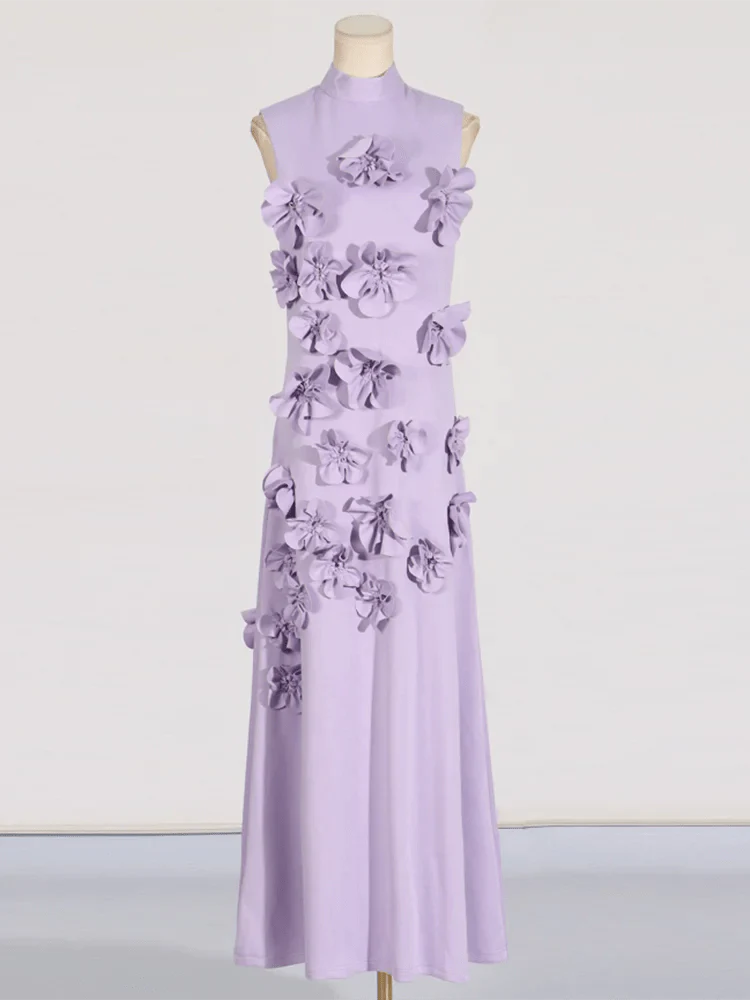 Sleeveless High Waist Lace-Up Dress