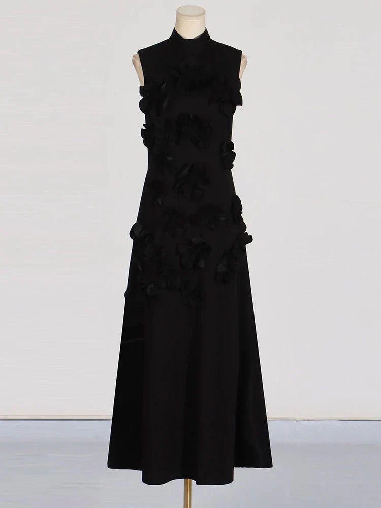 Sleeveless High Waist Lace-Up Dress