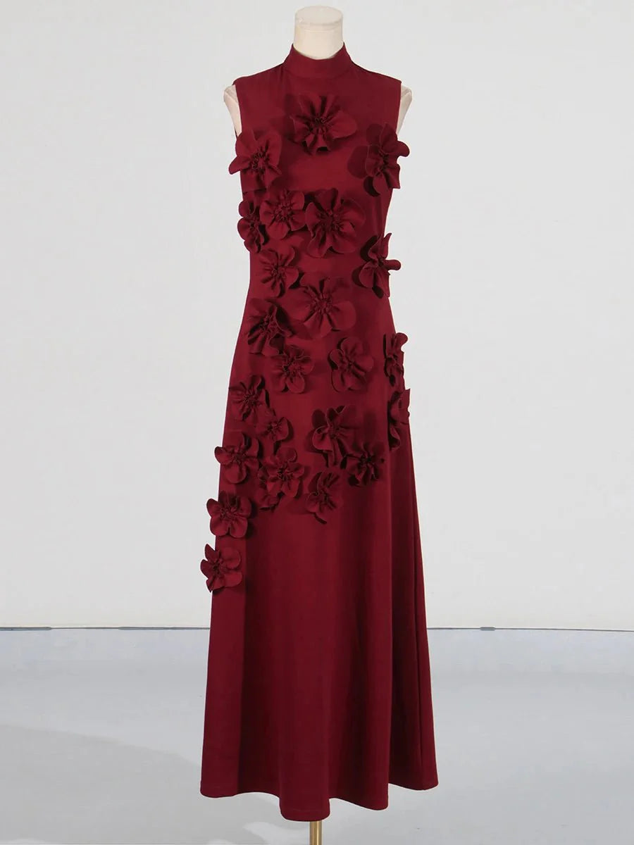 Sleeveless High Waist Lace-Up Dress