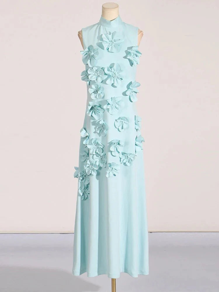 Sleeveless High Waist Lace-Up Dress