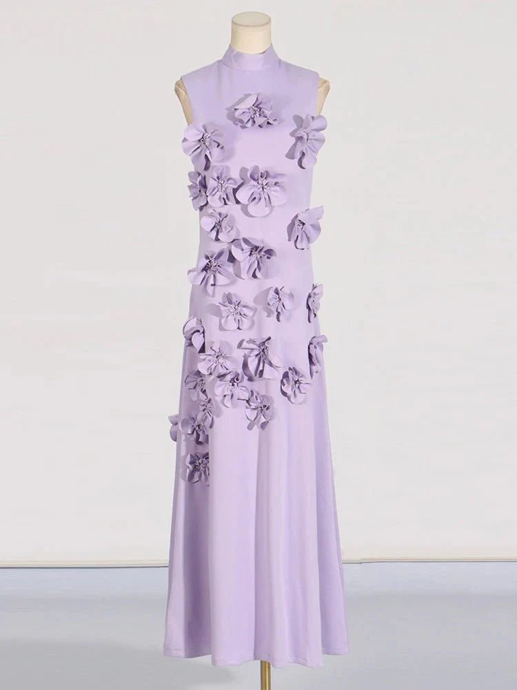 Sleeveless High Waist Lace-Up Dress