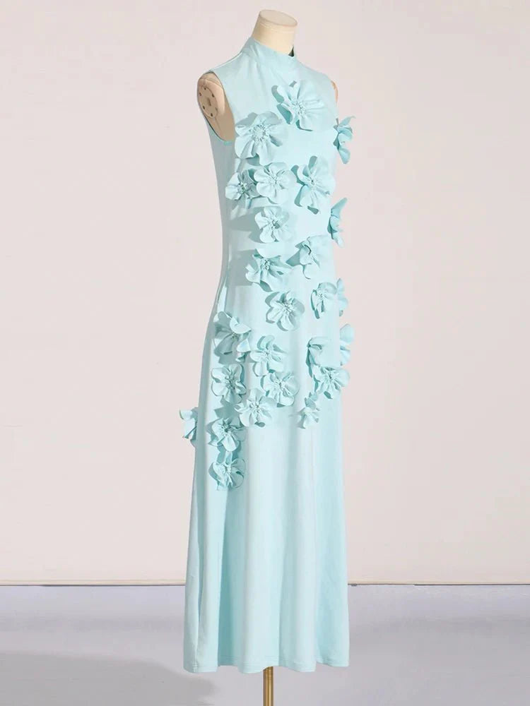 Sleeveless High Waist Lace-Up Dress