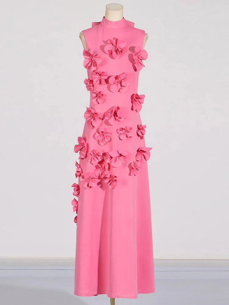Sleeveless High Waist Lace-Up Dress