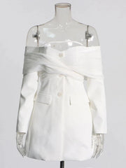 Slim Fit Spliced Long Sleeve Dress